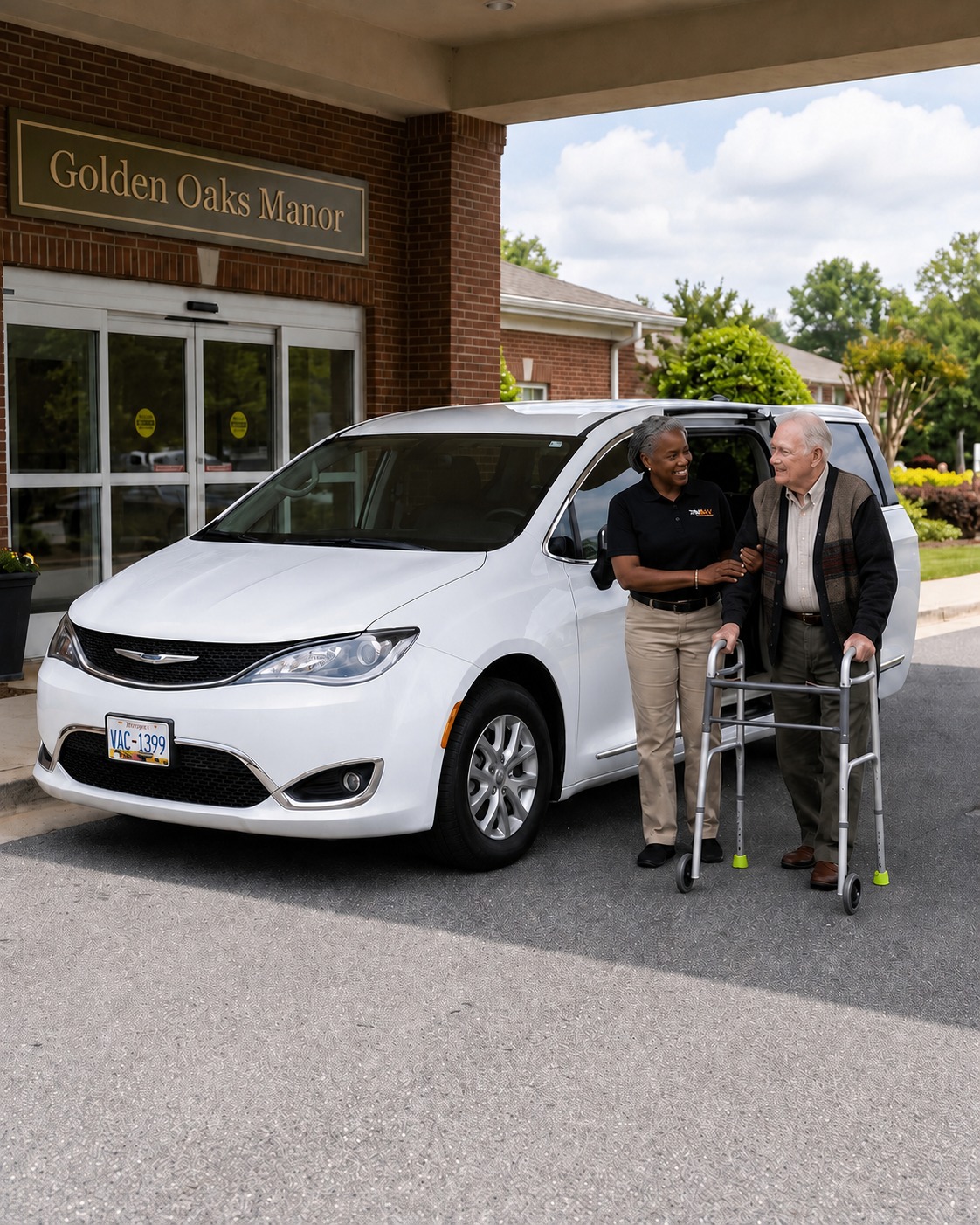 Non-emergency medical transportation and senior living pickup